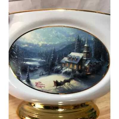 Thomas Kinkade Sunday Evening Sleighride Bowl - Image 1 of 4