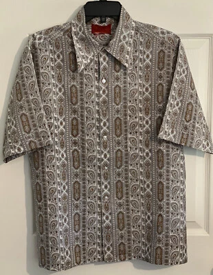 Camisa abotonada vintage de cachemira Kings Road Shop para hombre - Hecha en Japón corte completo Foto 1 de 4