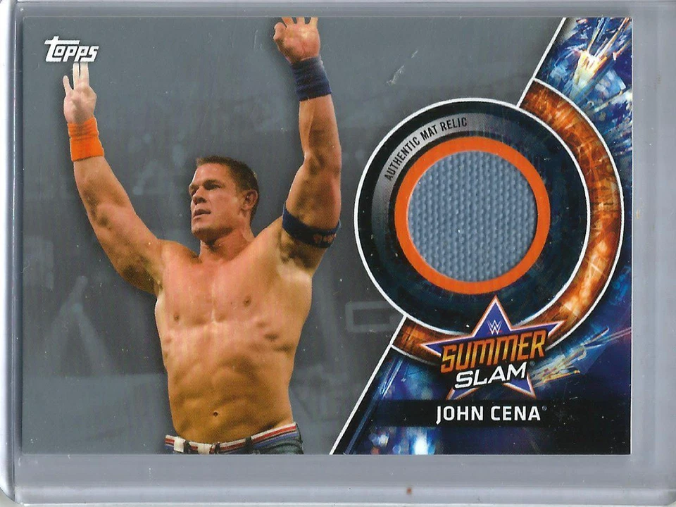 John Cena 2018 Topps WWE Summer Slam Authentic Event Used Mat Relic #23/25 - Image 1 of 1