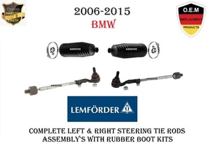 Steering Left & Right Tie Rod Assembly's With Rubber Boot Kits For 2006-2015 BMW - Picture 1 of 7