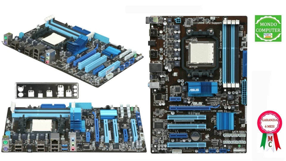 SCHEDA MADRE ASUS M4A87TD/USB3 SOCKET AM3 + CPU AMD + DISSIPATORE + RAM - Immagine 1 di 1