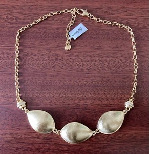 Brighton Meridian Lumens Flora Short Brushed Gold Collar Necklace NWT $98 - Picture 1 of 1