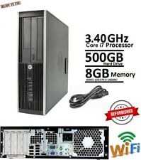 HP Desktop Business Computer Intel Core i7 3.40Ghz 8GB 500GB Windows 10 Pro WIFI