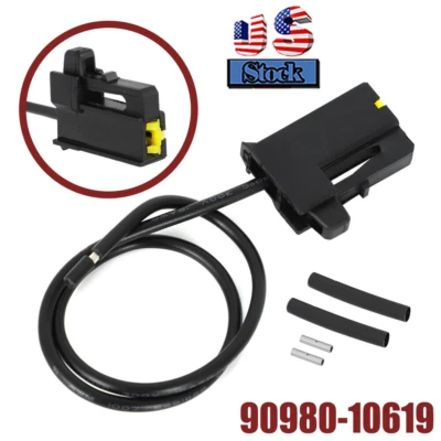 1-WireHorn Connector for Horn 90980-10619 For Toyota Lexus Scion Subaru Black - Image 1 of 4