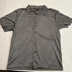 Vintage Pop Icon Shirt Herren Medium Metallic Silber Mesh Disco Rave Made In USA - Bild 1 von 10