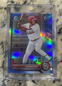 2022 Bowman Chrome Joshua Baez 1st Bowman Blue Refractor 096/150 Cardinals - Picture 1 of 6