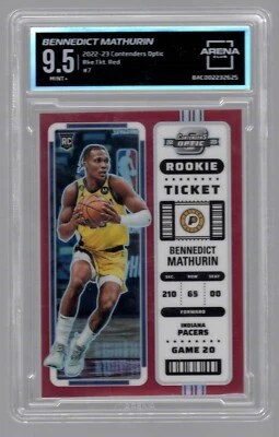 2022-23 Bennedict Mathurin Contenders Optic Red Ticket Rookie RC Arena 9.5 #7 - Image 1 of 2