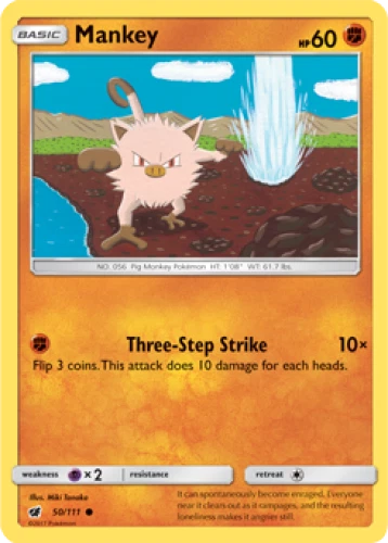 1x Mankey 50/111  Crimson Invasion Pokemon TCG Card NM - Image 1 of 1