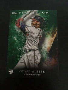 OZZIE ALBIES 2018 TOPPS INCEPTION GREEN RC BASEBALL CARD #73 - ATLANTA BRAVES - Picture 1 of 2