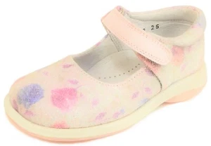 DE OSU-Spain -Girls Pink Glitter Leather Mary Jane Dress Shoes -European -Sz 6-9 - Picture 1 of 5