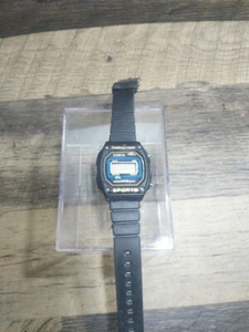 Orologio LCD Digitale Sportivo Protezione Discoteca Nero WR 200M NOS Ha Bisogno Batteria Unt - Foto 1 di 4