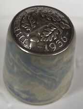 Vintage Silver Coin Top Thimble 3d Piece 1936