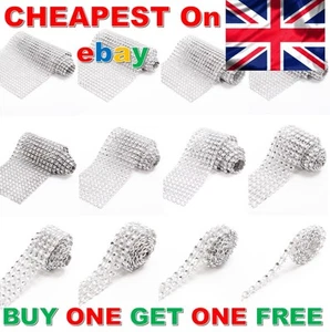 *1 Meter* SILBER Diamanten Strass Diamant wie Hochzeitstorte Borte Band Netz - Bild 1 von 5