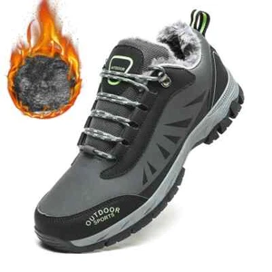 Herbst Winter Warm Plüsch Herren Freizeit Wanderschuhe Outdoor Rutschfest Stiefeletten - Bild 1 von 24