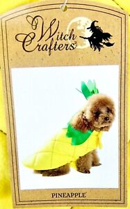 Witch Crafters Small Dog Halloween Costume Pineapple with Headpiece Yellow Green