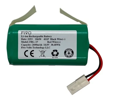 FIVO Battery For Bissell EV675, 2503, 2933, 2859,3115, Bob Sweep WJ540011,WP460011RO