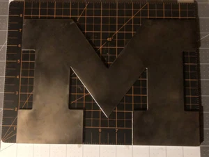 7 3/4”T X 11” W Michigan M  plasma cut sign 16g Steel - Picture 1 of 1
