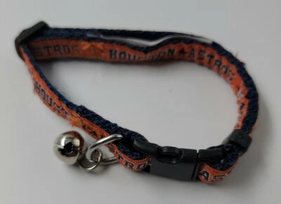 MLB Adjustable, Breakaway Cat Collar, Durable Nylon with Bell Huston Astros - Image 1 of 3