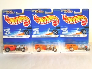 Hot Wheels Lot Of 3 Way 2 Fast Orange 1997 First Editions #514 (2190) #7 Of 12 - Picture 1 of 4
