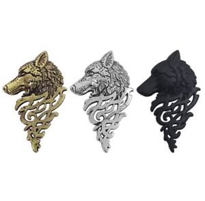 Punk style cutout wolf  brooch bag pin, multiple colours to choose