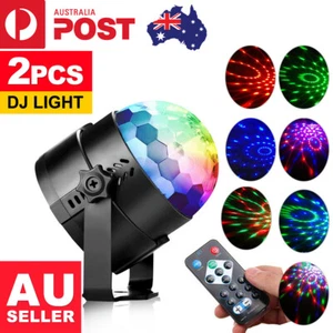 2X RGB LED Disco Lights Ball DJ Party Stage Effect Strobe Remote Sound Activated - Picture 1 of 13