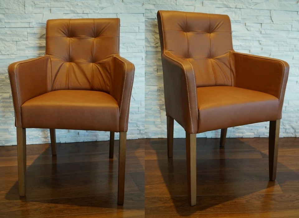 Antic dunkelbraun Echtleder Stuhl echt Leder Stühle Esszimmer Lederstühle