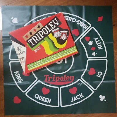 Juego Trípoley Cadaco Vintage Nº 111 con Caja Versión 1962 Alfombrilla Plástico Verde Foto 1 de 4