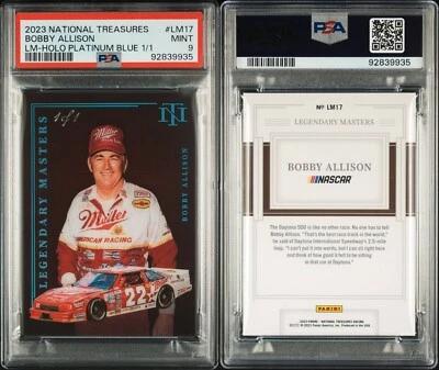 Bobby Allison PSA 9 2023 National Treasures NT Racing Legendary Masters 1/1 - Image 1 of 3