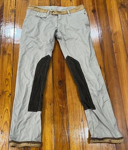 Chino estilo equitación Dsquared2 con pana interior pierna bronceado hecho en Italia para hombre 50 - Imagen 1 de 11
