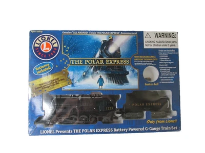 BOXED LIONEL POLAR EXPRESS G GAUGE TRAIN SET 7-11176 BATTERY POWERED CHRISTMAS - Image 1 of 4