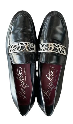 Brighton Island Leather Loafers in Black Size 8.5 Made in Italy - Image 1 of 3