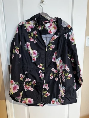 Chaqueta Embalable Susan Graver QVC Negra Floral Nueva Con Etiquetas Para Mujer Talla Grande 2X Foto 1 de 4