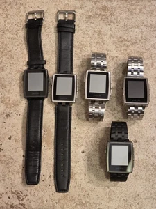 5 montres intelligentes galet acier 3 401S & 2 401B (EN L'ÉTAT POUR PIÈCES OU RÉPARATION ) *LIRE* - Photo 1 sur 16