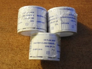 3 rollos de 100 estampillas Forever "BANDERA", $234 al por menor, envío gratuito - Imagen 1 de 1