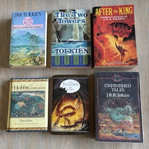 x6 The Lord Of The Rings, The Hobbit & Unfinished Tales by J.R.R. Tolkien Books - Picture 1 of 4