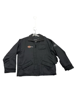 Harley Davidson Ford F150 Jacket Mens Large L Black Full Zip Quilted Lined - Image 1 of 4