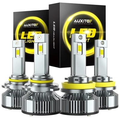 4X AUXITO 9005 LED H11 Bulbs Headlight Beam High Low Conversion Set Ultra Bright - Image 1 of 4