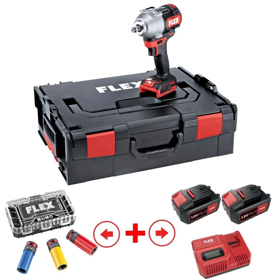 Flex IW 1/2" 750 18.0-EC Akku-Schlagschrauber 18,0 V L-Boxx / versch. Ausführung