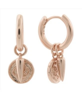 Nuevos Pendientes Huggie Kendra Scott Chapados en Oro Rosa 4 en 1 Convertibles Moneda Dira Foto 1 de 3