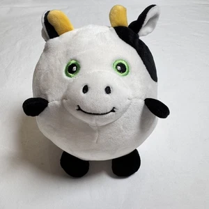Bulls iToy Plüsch Kuh Sammler runder Ball Stofftier schwarz weiß grüne Augen - Bild 1 von 7