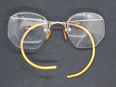 Gafas de diseño vintage con media montura 1/10 12 quilates G.F estampadas C.C.C Foto 1 de 4