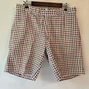 Peter Millar Multi Color Checkered Golf Shorts Size 36 9 inch inseam - Picture 1 of 4