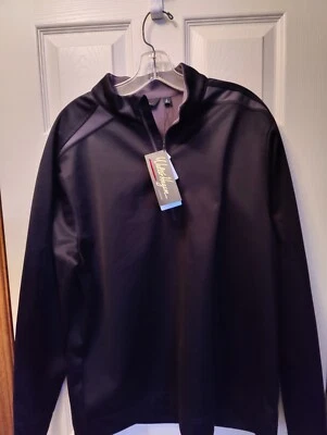 Walter Hagen Essentials 1/4 Zip Pullover Golf Jacket Black  Mens XL-UPF 30+ NWT - Image 1 of 4