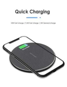 Wireless Fast Charger Charging Pad Dock for Samsung iPhone Android Phone 13 14 - Picture 1 of 6