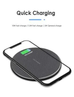 Wireless Fast Charger Charging Pad Dock for Samsung iPhone Android Phone 13 14 - Image 1 of 4