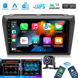 For 2004-2009 Mazda 3 Android 14 Car Stereo Radio GPS NAVI BT WIFI with Camera - Picture 1 of 12