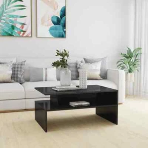 Coffee Table High Gloss Grey 90x60x42.5 cm Engineered Wood vidaXL - Picture 1 of 6