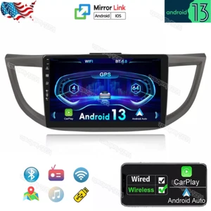 PER HONDA CRV 2012-2016 ANDROID 13 GPS NAVI APPLE CARPLAY WIFI AUTORADIO - Foto 1 di 15