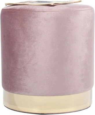 Samthocker Runder,Zylindrischer Ottoman,Fußbank Hocker,Sitzhocker Runder35x35x38 - Bild 1 von 3