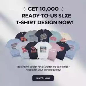 T-shirt Designs -Unlock 10,000 Premium – Affordable & Ready to Print - Picture 1 of 5